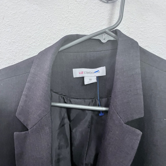 Liz Claiborne Style: Women’s Charcoal Gray Blazer Size 18 - Picture 4 of 10